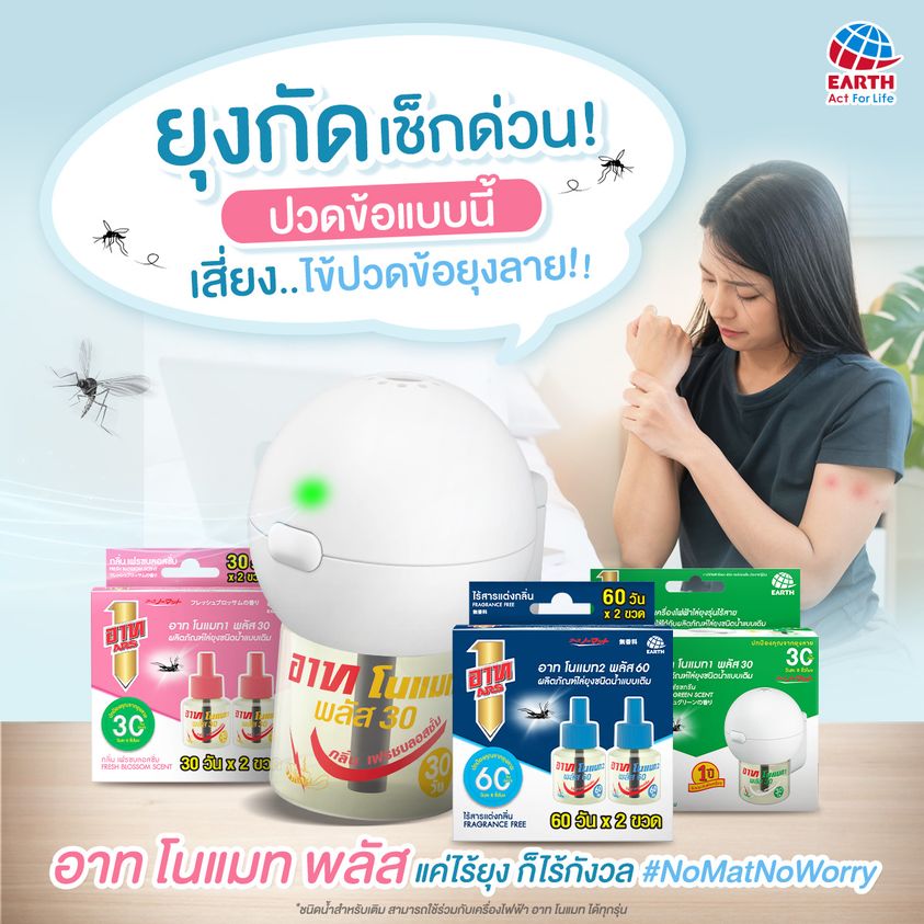 ยุงกัด มีไข้ ปวดข้อ นึกถึง #โรคไข้ปวดข้อยุงลาย หรือ #โรคชิคุนกุนยา